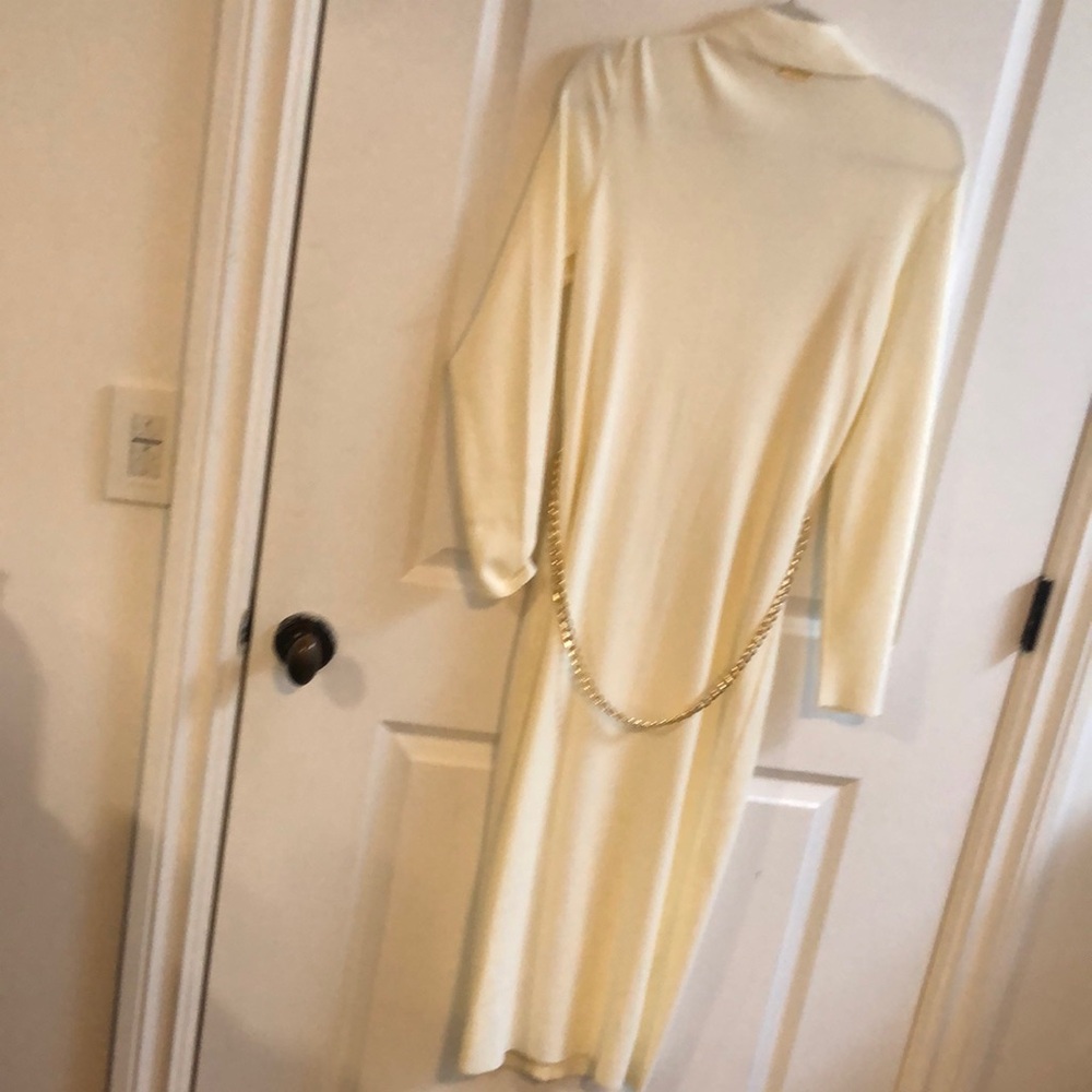 Michael Kors Cream Long Sleeve Dress L - Picture 6 of 15